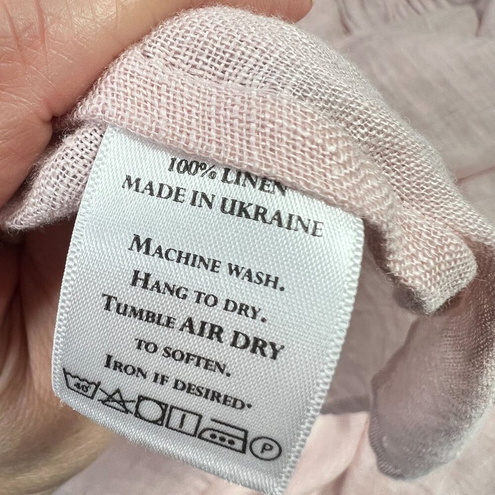 Crown Linen Designs Drop Waist Linen Maxi Dress Sleeveless Lilac Pink XL - Picture 7 of 7